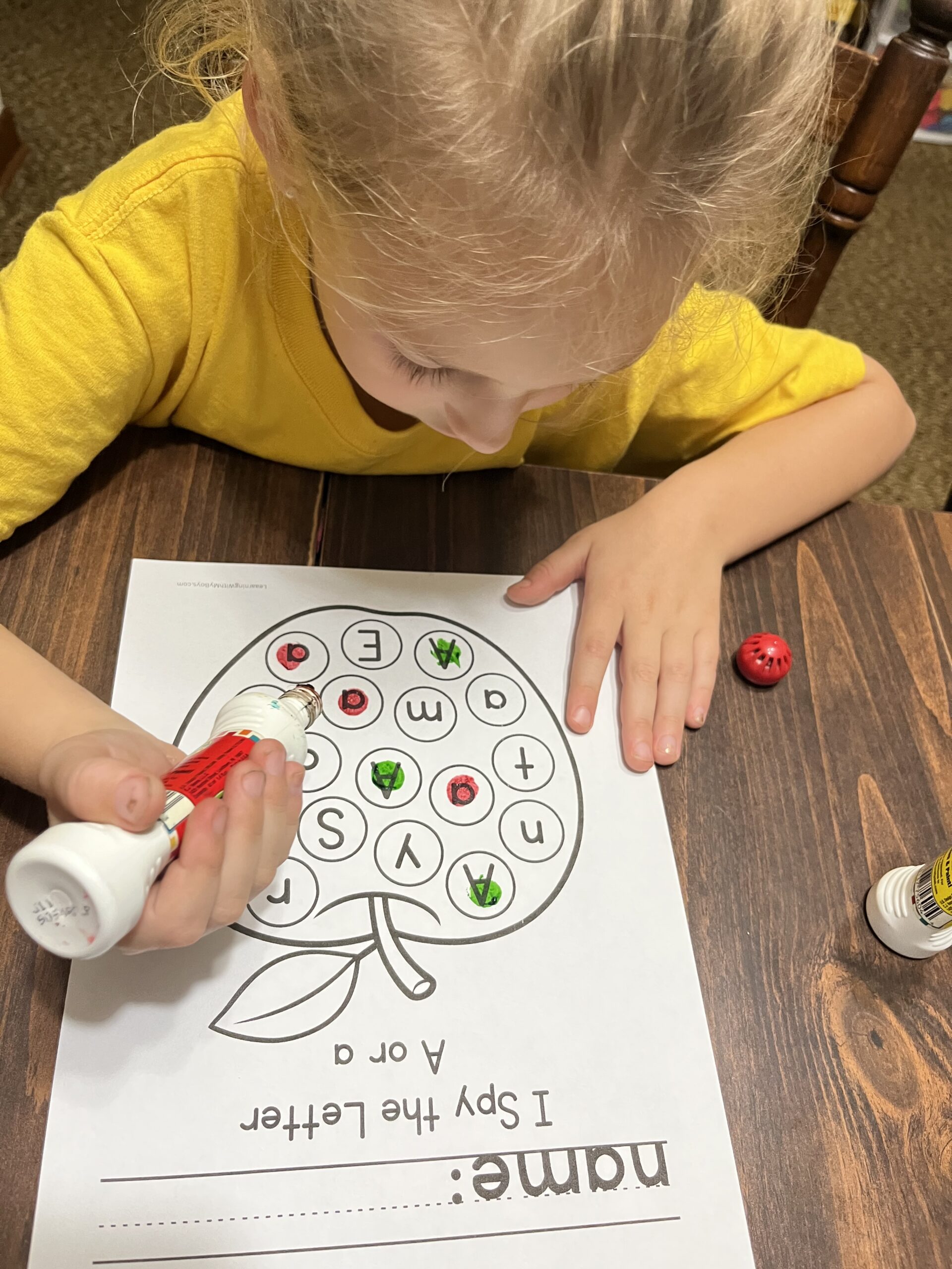 A is for Apple (preschool) – Learning With My Boys