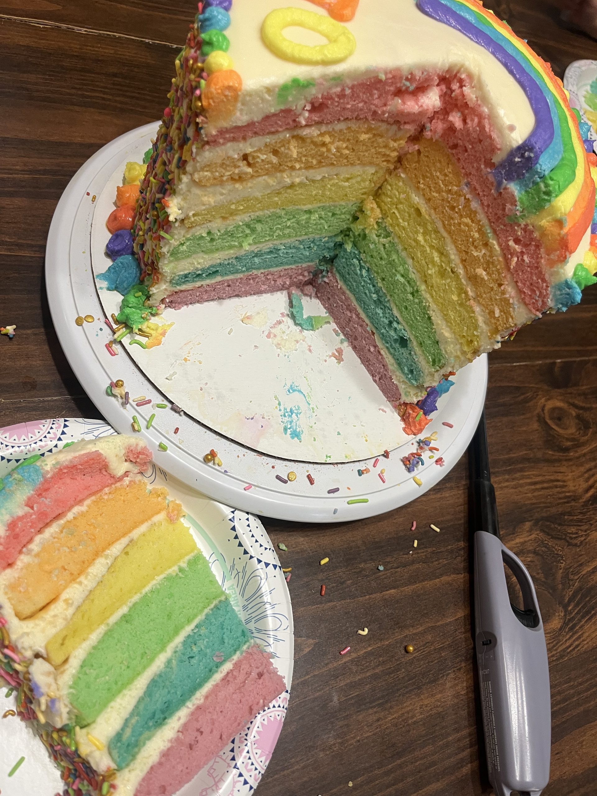 Rainbow Birthday Cake -6